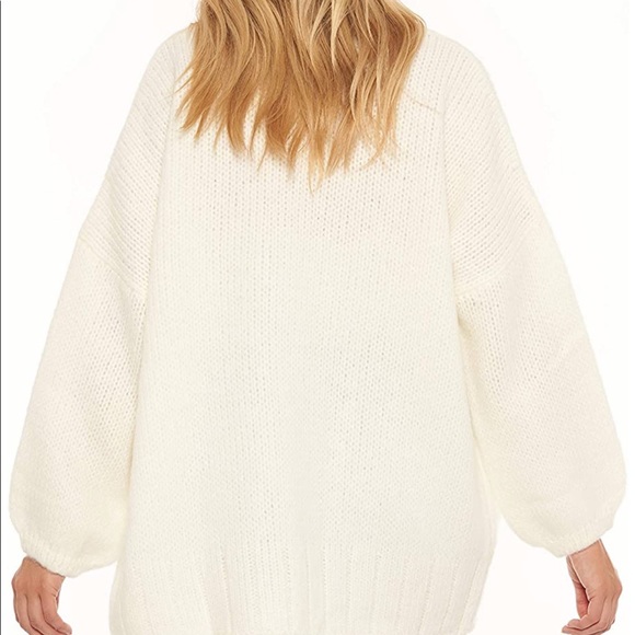 Lion's Bouquet New
Oversize-Knit V-Nick Sweater - Picture 4 of 7